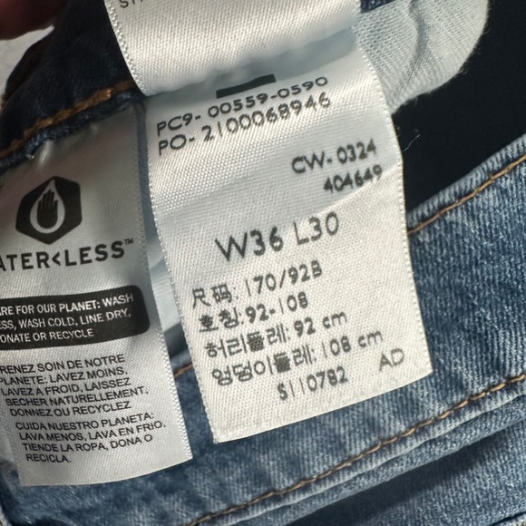 Levis 559 Relaxed Straight Fit Jeans Mens 36x30 Medium Wash Denim Jeans Baggy - Picture 9 of 16